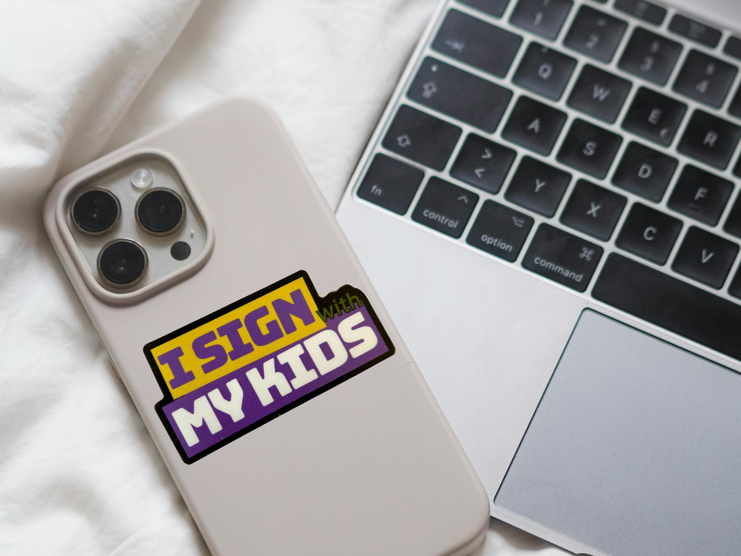 I Sign with My Kids Statement Sticker