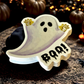 BOO! Ghost with Handshapes 5 Sticker