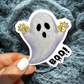 BOO! Ghost with Handshapes 5 Sticker
