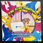Children's book Coda author The Blue Painting with colorful paint splashes and illustrated girl holding paintbrush