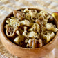 american sign language handshape pasta 1-3-5 with basil pesto mix seasoning meal kit in wooden bowl garnished with herbs