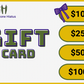 Parents Gone Hiatus gift card options with values 10, 25, 50, and 100 dollars for flexible gifting